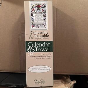 NIB Kay Dee Designs Calendar Towel